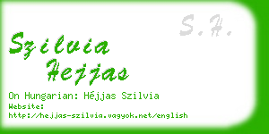 szilvia hejjas business card