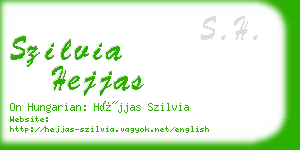 szilvia hejjas business card